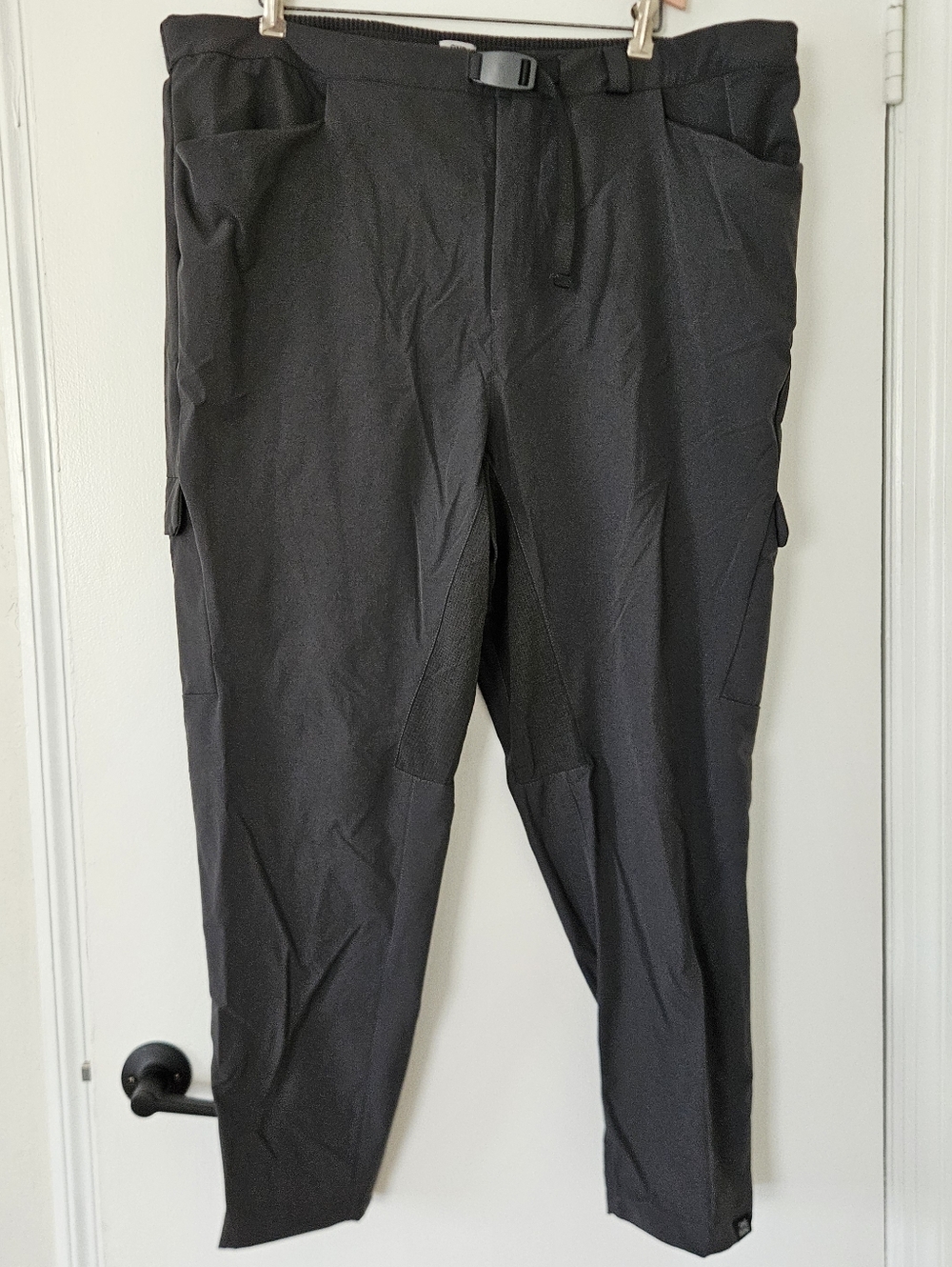 One Bone Men E 45-49 Cargo Pants Gray Belt Stretch OB193 Performance Nylon